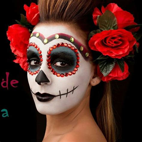 maquillaje de la muerte para mujer|DIA DE LOS MUERTOS (MAQUILLAJE SIMPLE: ROJO, .